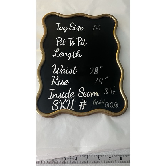 Natural Life Teal Green Smocked Satin Daisy Stretchy Silky Medium Skort Short - Picture 9 of 9